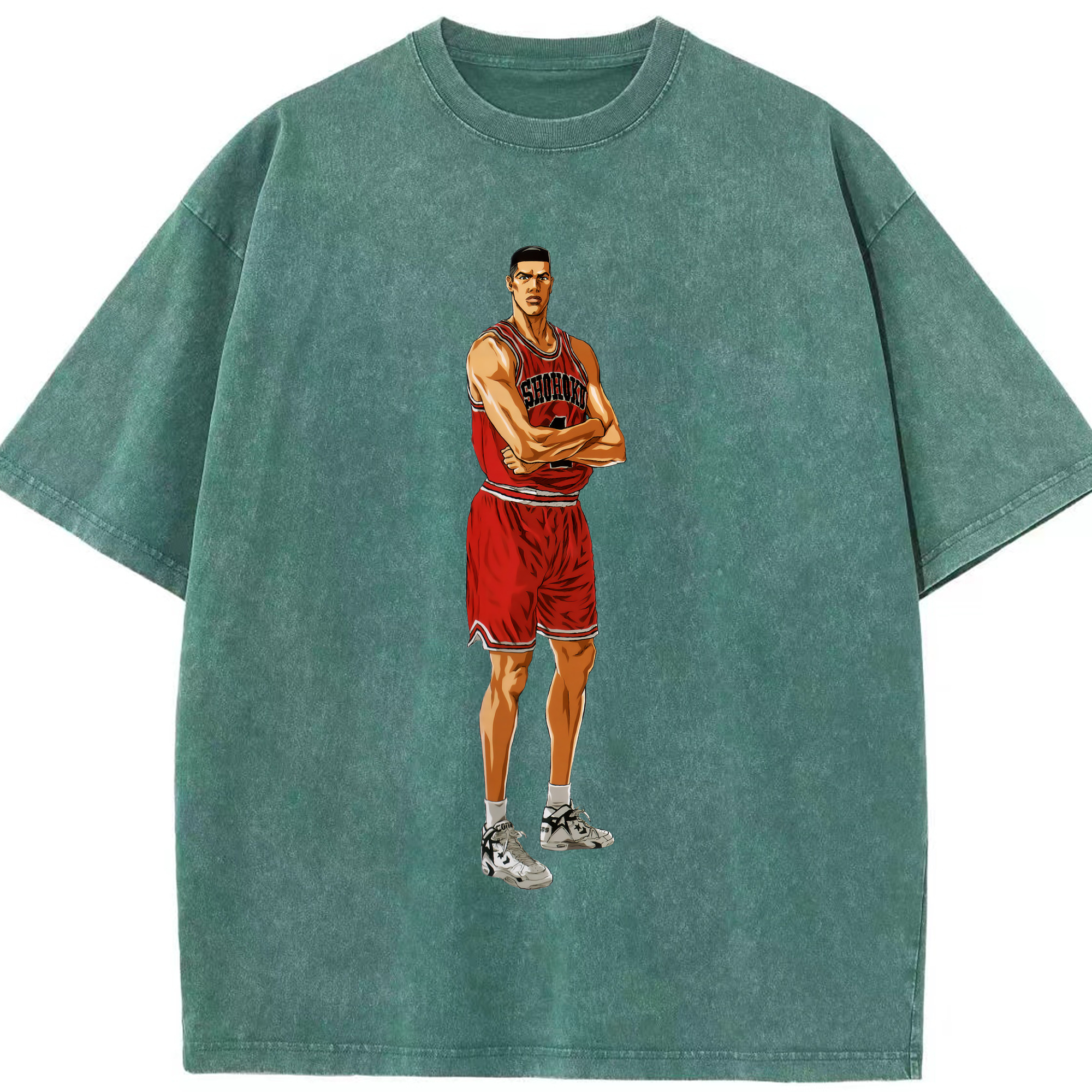（画像用） SLAM DUNK／スラムダンク 綿100% ヴィンテージ風 半袖Tシャツ（フロントプリント）